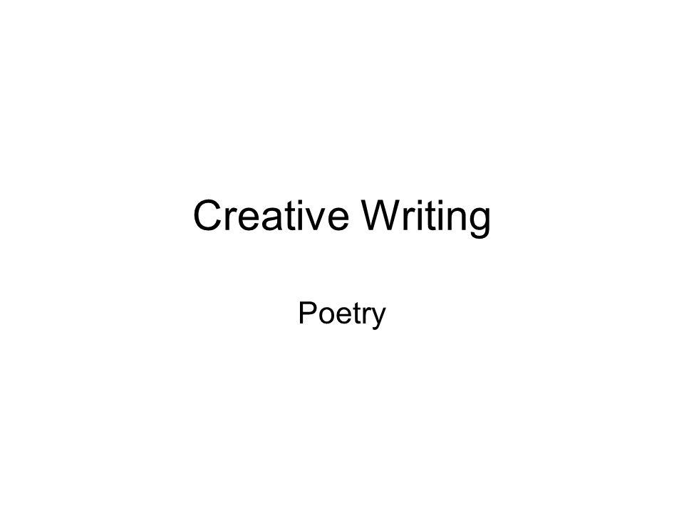 definition of creative writing poem